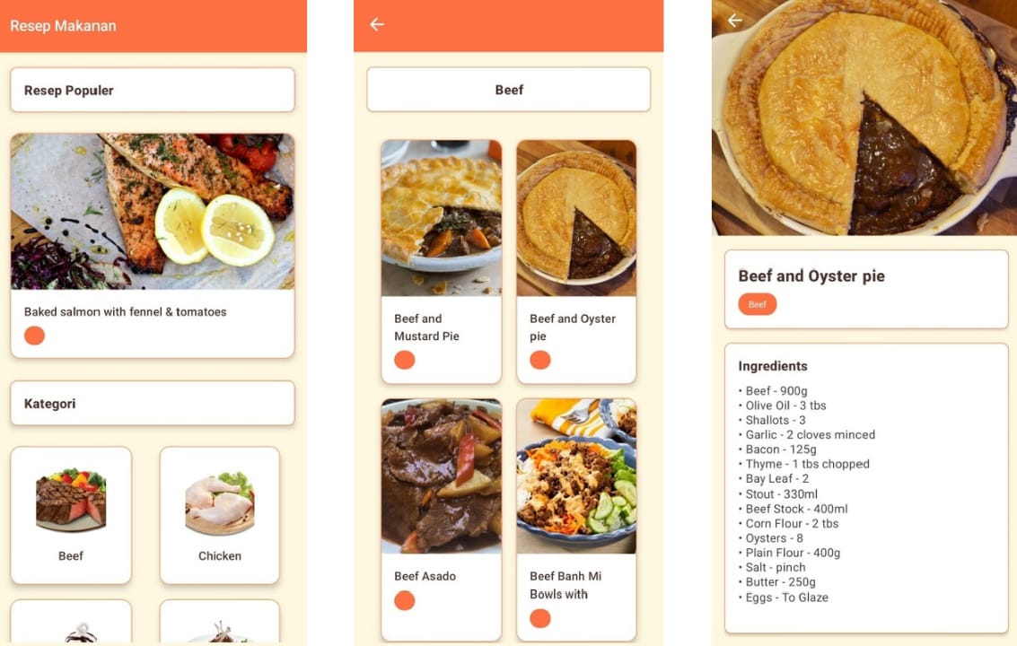 Food Recipe App Screenshot